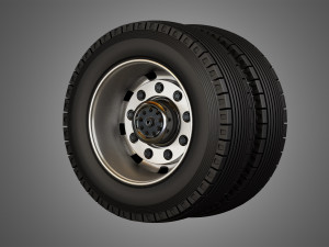 heavy duty trucks tires and rims 3D Model