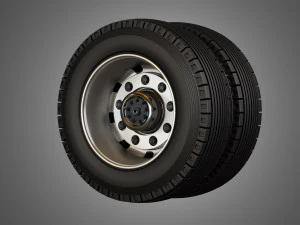 heavy duty trucks tires and rims 3D Model
