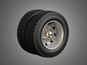 trucks tires and alcoa rims Modelo 3D