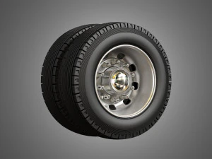 trucks tires and alcoa rims 3D Model