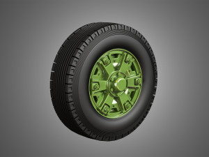 trucks tires and dayton style rims with 6 spoks Modèle 3D
