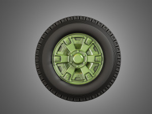 trucks tires and dayton style rims with 6 spoks Modèle 3D