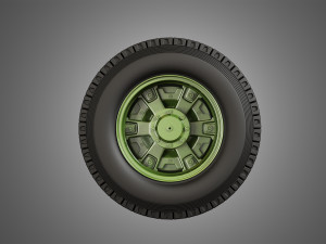 trucks tires and dayton style rims with 6 spoks Modèle 3D