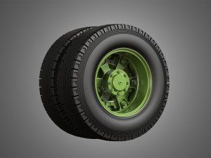 trucks tires and dayton style rims with 6 spoks Modèle 3D
