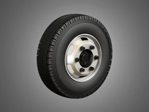 medium duty trucks tires and rims 3D Model