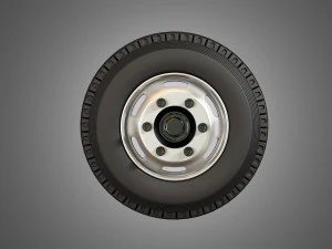 medium duty trucks tires and rims 3D Model