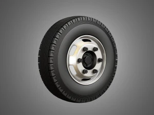 medium duty trucks tires and rims 3D Model
