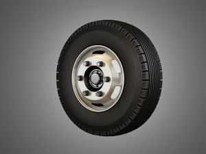medium duty trucks tires and rims 3D Model