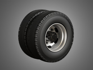 medium duty trucks tires and rims Modelo 3D