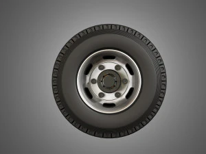 medium duty trucks tires and rims 3D Model