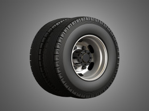medium duty trucks tires and rims Modelo 3D