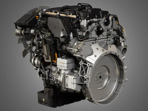 dd5 truck engine - 4 cylinder diesel engine 3D Model