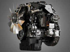 dd5 truck engine - 4 cylinder diesel engine 3D Model