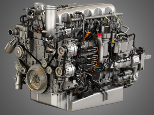 Mx13 heavy duty truck engine - 6 cylinder diesel engine 3D Model