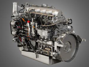 Mx13 heavy duty truck engine - 6 cylinder diesel engine 3D Model
