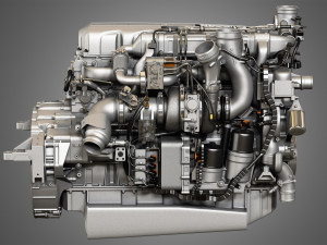 Mx13 heavy duty truck engine - 6 cylinder diesel engine 3D Model