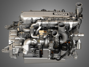 Mx13 heavy duty truck engine - 6 cylinder diesel engine 3D Model