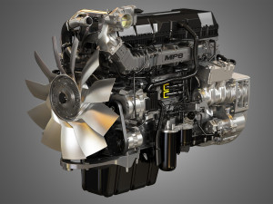 mp8 heavy duty truck engine - 6 cylinder diesel engine Modelo 3D
