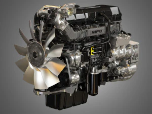 Motor de caminh&atilde;o pesado mp8 - motor diesel de 6 cilindros Modelo 3D