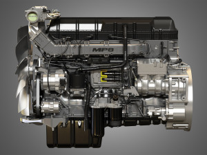 mp8 heavy duty truck engine - 6 cylinder diesel engine 3D Model