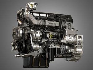 mp8 heavy duty truck engine - 6 cylinder diesel engine 3D Model
