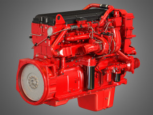 isx15 heavy duty truck engine - 6 cylinder diesel engine 3D Model
