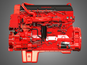 isx15 heavy duty truck engine - 6 cylinder diesel engine 3D Model