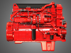 isx15 heavy duty truck engine - 6 cylinder diesel engine 3D Model