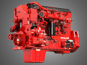 isx15 heavy duty truck engine - 6 cylinder diesel engine 3D Model