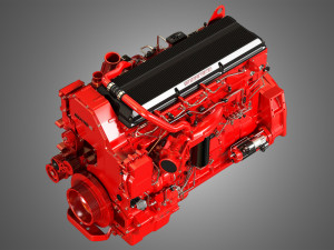 isx15 heavy duty truck engine - 6 cylinder diesel engine 3D Model