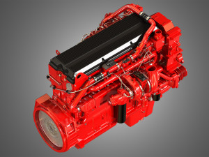 isx15 heavy duty truck engine - 6 cylinder diesel engine 3D Model