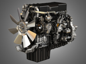 Dd15 heavy duty truck engine - 6 cylinder diesel engine 3Dモデル