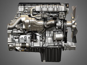 Dd15 heavy duty truck engine - 6 cylinder diesel engine Modelo 3D