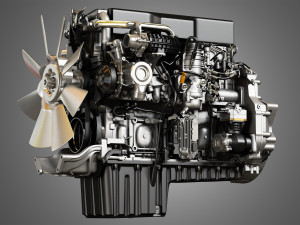 Dd15 heavy duty truck engine - 6 cylinder diesel engine Modelo 3D
