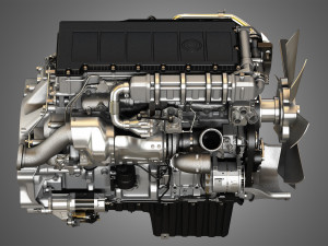 Dd15 heavy duty truck engine - 6 cylinder diesel engine Modelo 3D