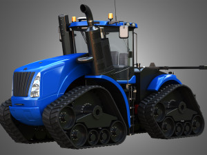 nh - t9 articulated tractor - with rubber tracks system 3D Model