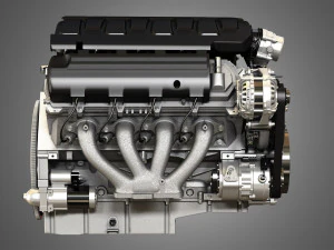 Двигатель lt1 &mdash; малый блок двигателя v8 3D Модель