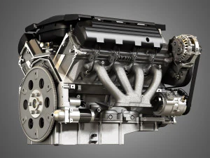 Двигатель lt1 &mdash; малый блок двигателя v8 3D Модель