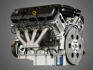 Двигатель lt1 &mdash; малый блок двигателя v8 3D Модель