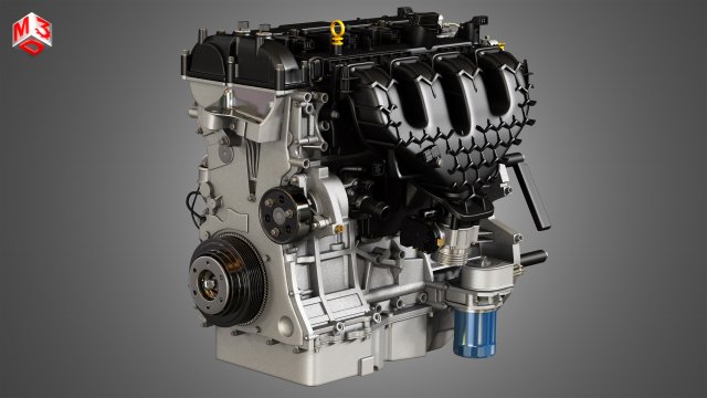 2013 escape engine - 4 cylinder ecoboost engine 3D 모델 .c4d .max .obj .3ds .fbx .stl .blend 
