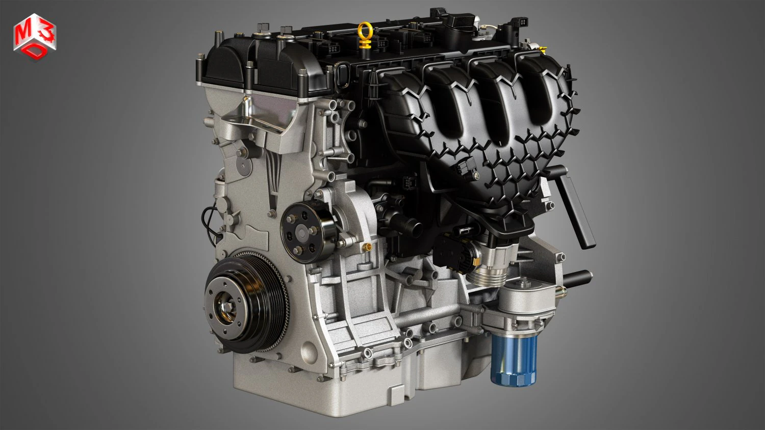 2013 escape engine - 4 cylinder ecoboost engine 3D Model .c4d .max .obj .3ds .fbx .stl .blend