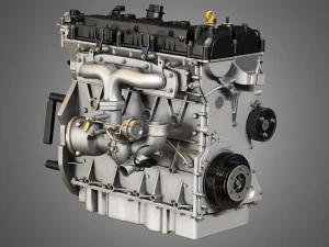 2013 escape engine - 4 cylinder ecoboost engine 3D Model