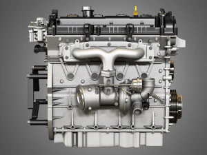 2013 escape engine - 4 cylinder ecoboost engine 3D Model