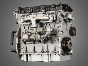2013 escape engine - 4 cylinder ecoboost engine 3D Model