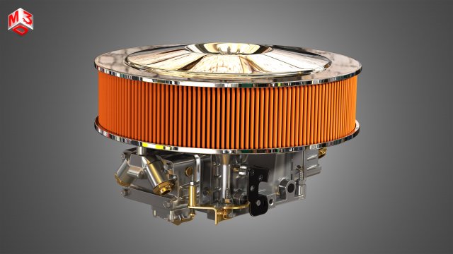 holley dominator carburetor 3D 模型 .c4d .max .obj .3ds .fbx .stl .blend 