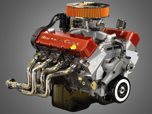 572 engine - v8 vintage muscle car engine Modelo 3D
