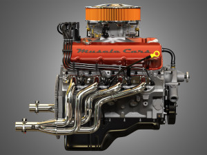 572 engine - v8 vintage muscle car engine Modelo 3D