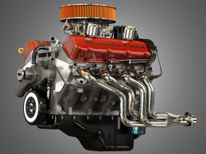 572 engine - v8 vintage muscle car engine Modelo 3D