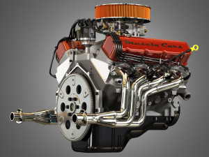 572 engine - v8 vintage muscle car engine Modelo 3D