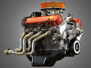 572 engine - v8 vintage muscle car engine Modelo 3D
